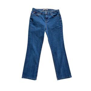 Vintage‎ Tommy Hilfiger Womens Y2K Stitched Logo Jeans Size 30 x 27 Straight Leg